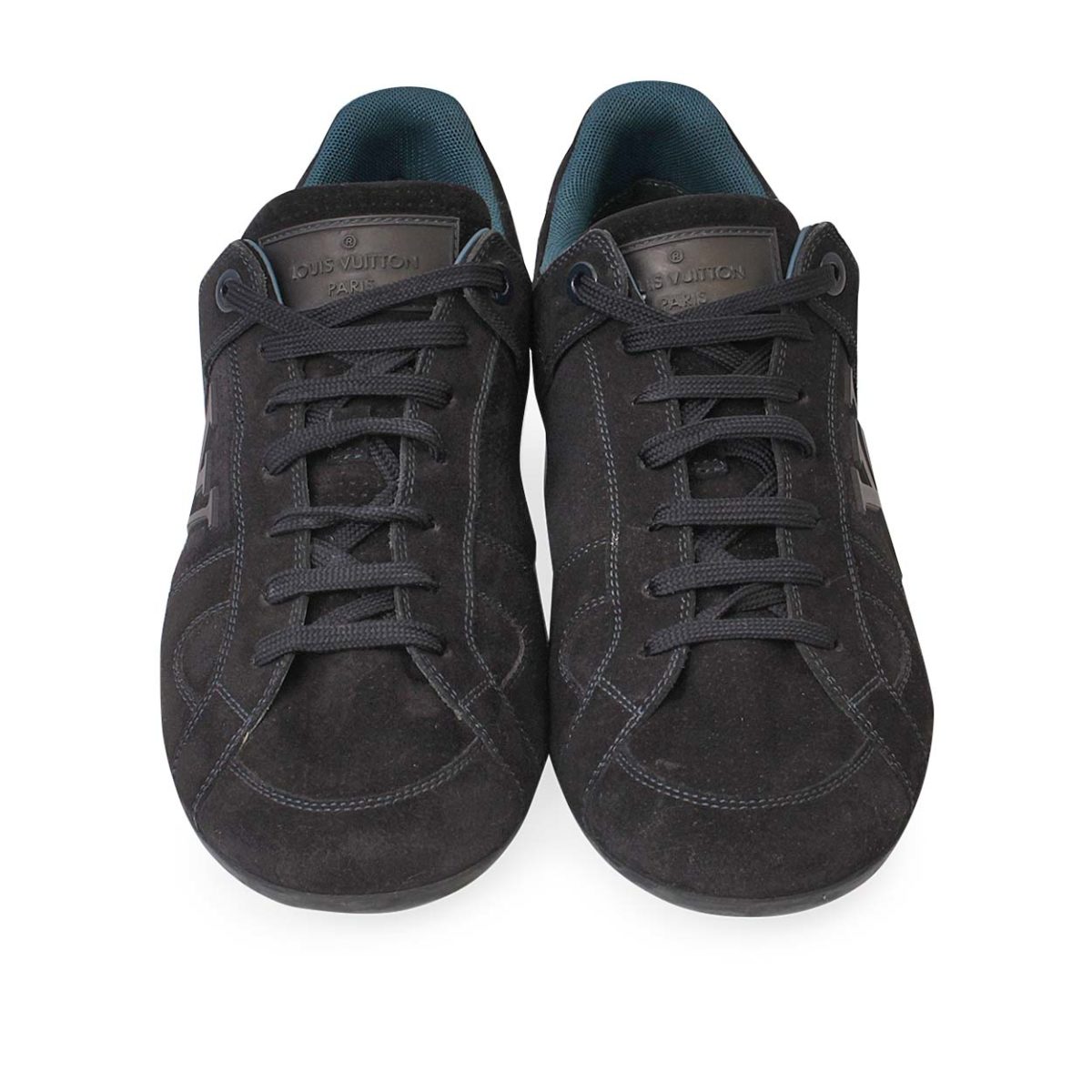 LOUIS VUITTON Suede LV Sneakers Navy - S: 40 (6.5) | Luxity