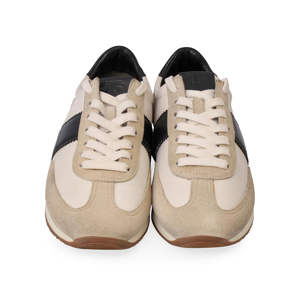 TOM FORD Canvas/Suede/Leather Oxford Sneakers Beige - S: 40.5 (7) | Luxity