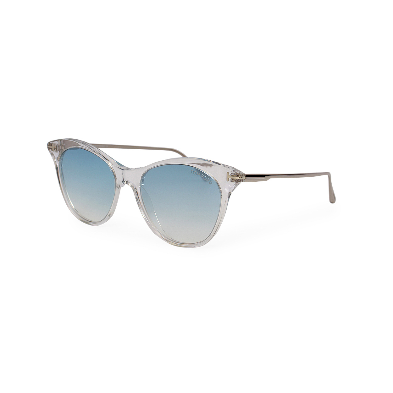 TOM FORD Micaela Sunglasses TF662 Transparent Blue - NEW | Luxity