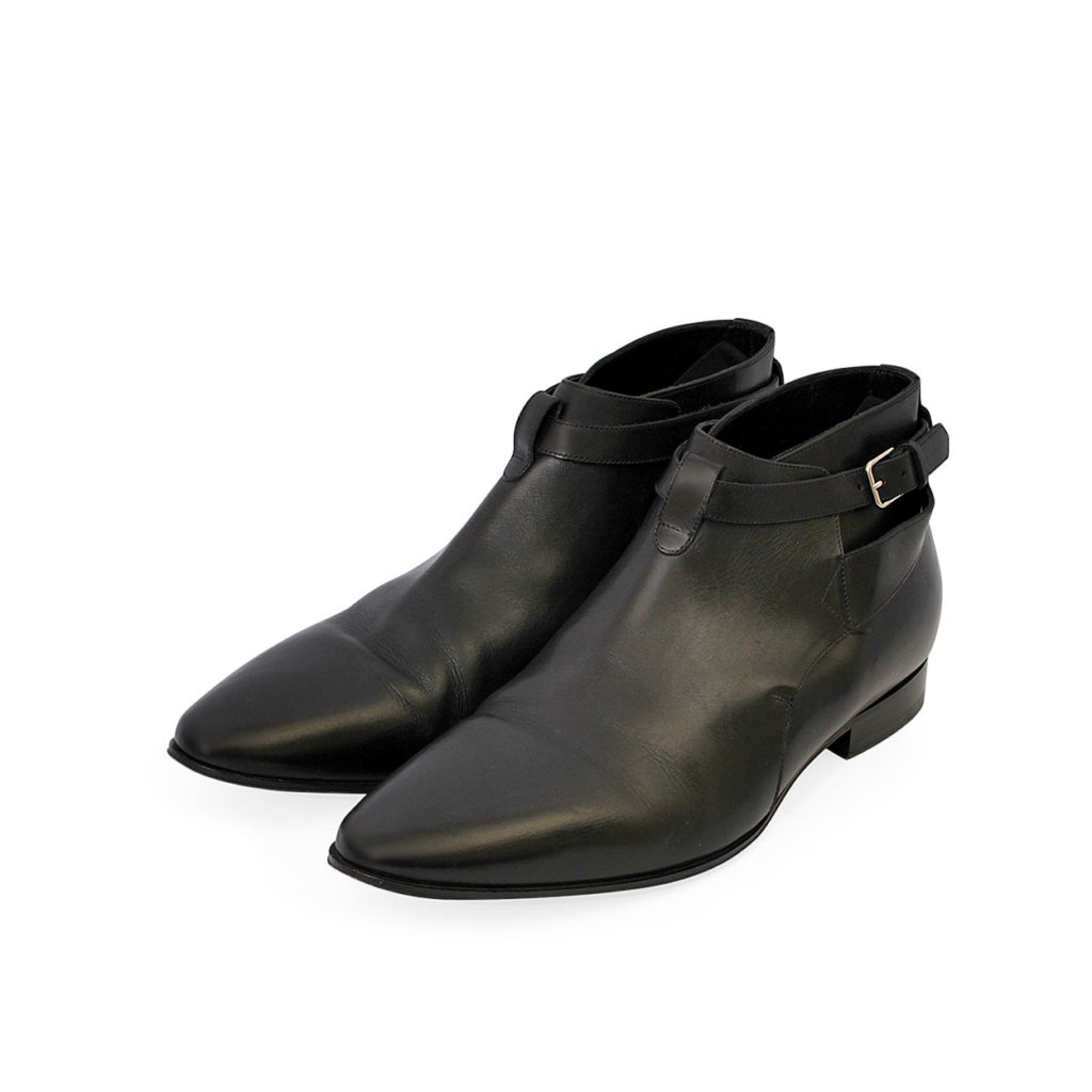 YVES SAINT LAURENT Leather Ankle Boots Black - S: 42.5 (8.5) | Luxity