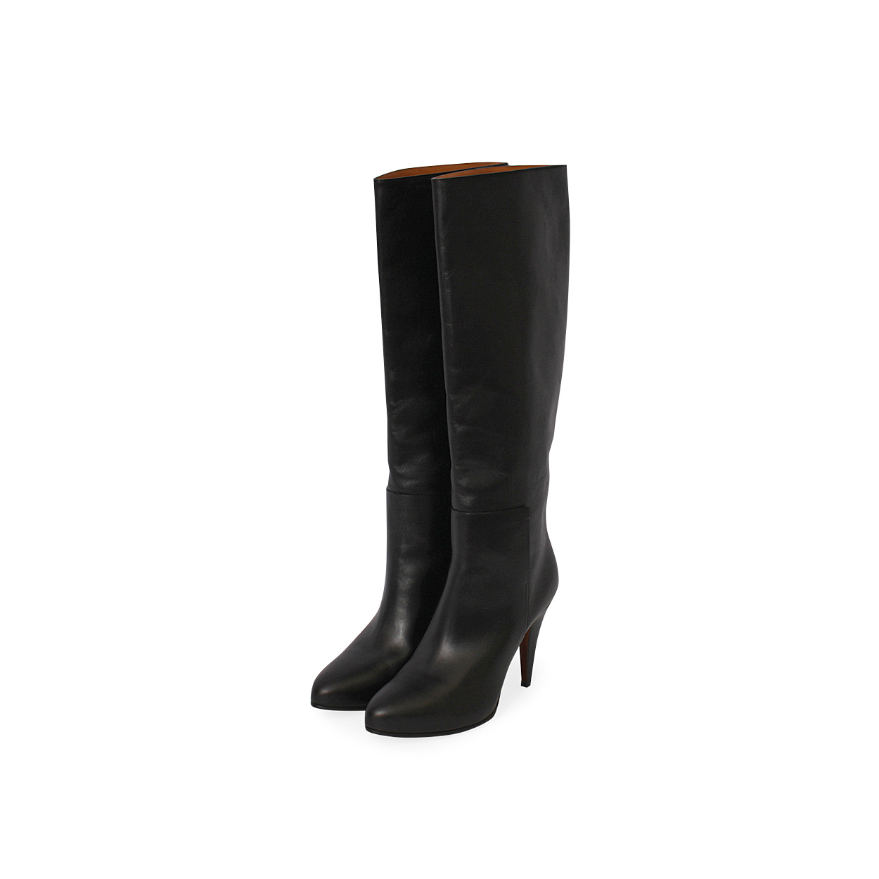 BALENCIAGA Leather Knee High Boots Black - S: 39 (6) | Luxity