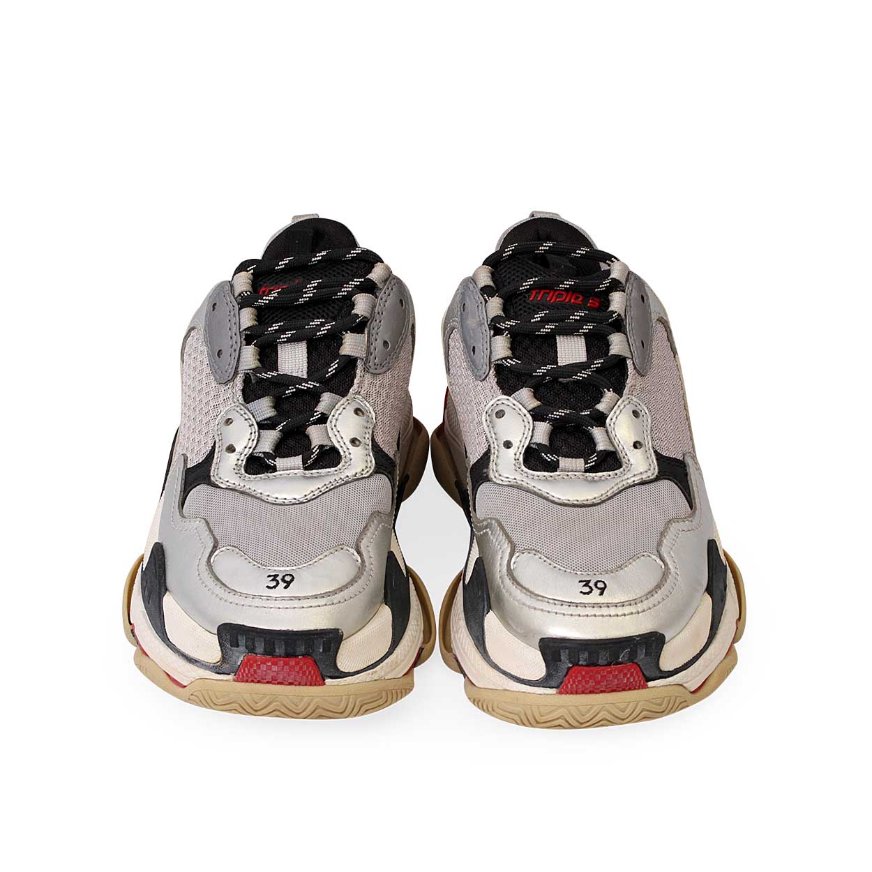 BALENCIAGA Triple S Sneakers Silver - S: 39 (6) | Luxity