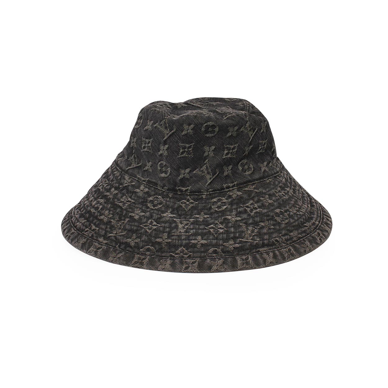LOUIS VUITTON Monogram Denim Bucket Hat Black | Luxity