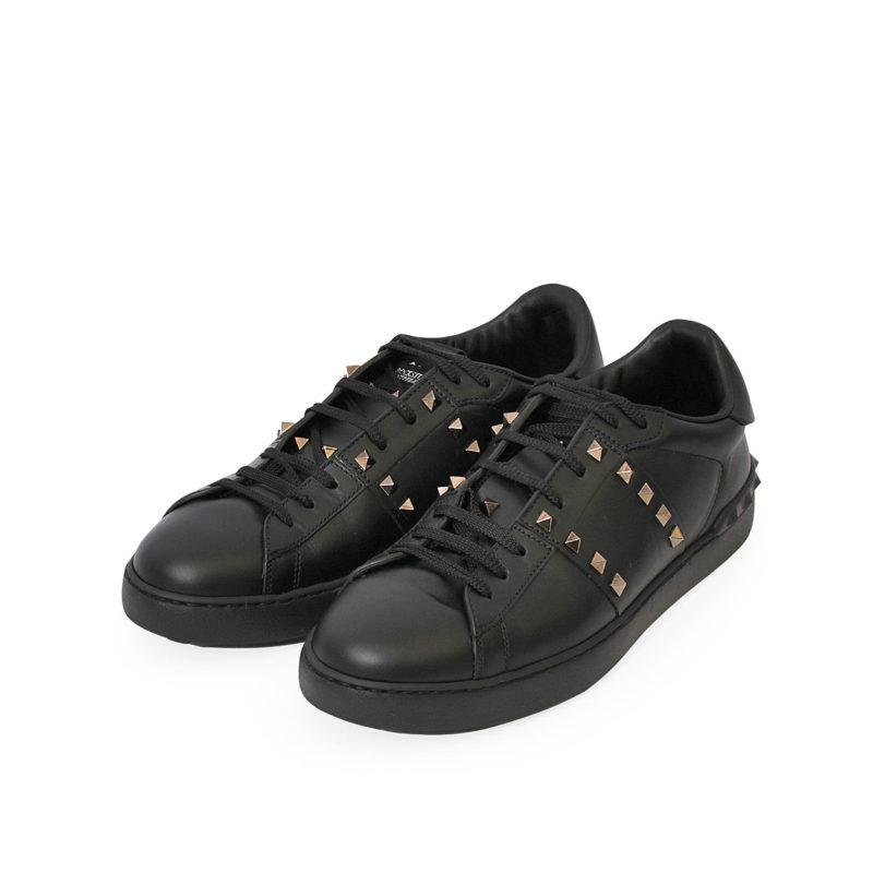 VALENTINO GARAVANI Leather 11.Rockstud Untitled Sneakers Black - S: 43 ...