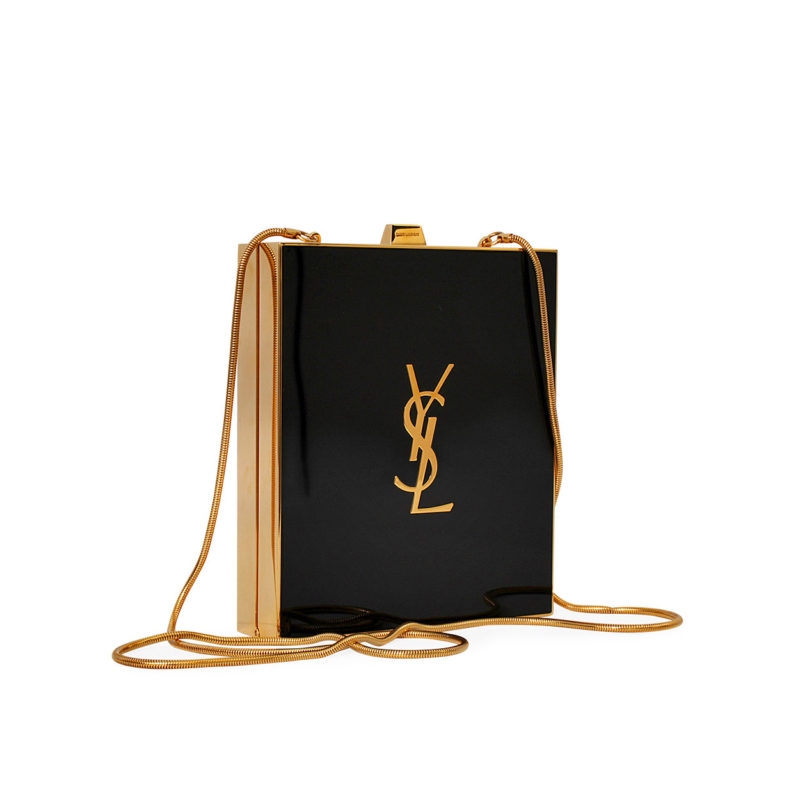 YVES SAINT LAURENT Plexiglas Tuxedo Box Black/Gold | Luxity