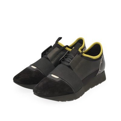 Product BALENCIAGA Leather/Suede Race Runner Sneakers Black - S: 39 (6)