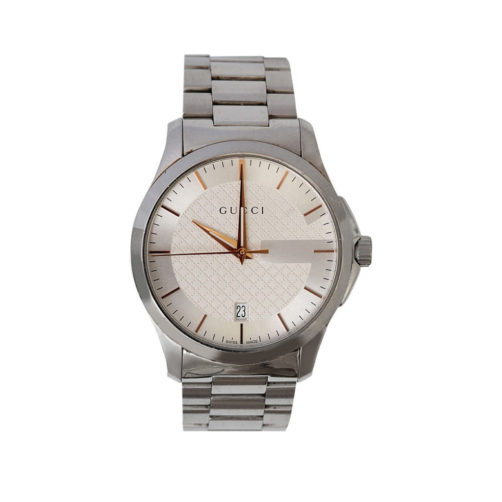 GUCCI G-Timeless Silver Face Watch | Luxity