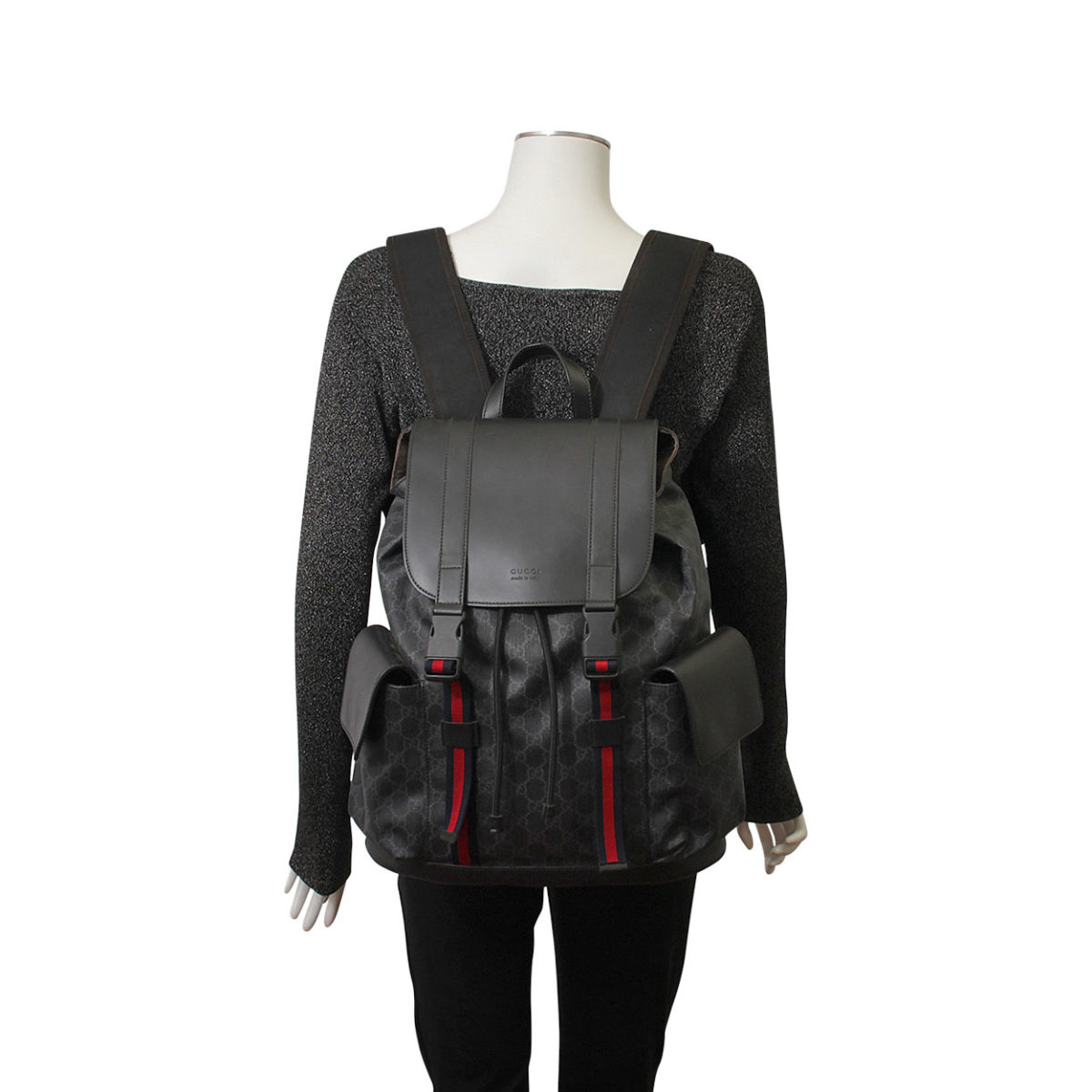 soft gg supreme backpack black