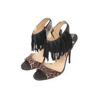 Product JIMMY CHOO Leather/Suede Sandals Black/Leopard - S: 39.5 (6)