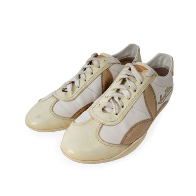 Product LOUIS VUITTON Patent Lace Up Sneakers White/Cream - S: 37 (4)