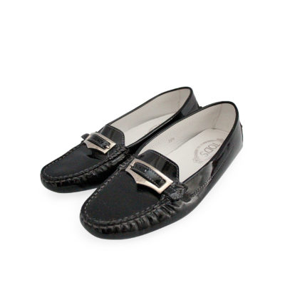 Product TOD'S Patent Gommino Buckle Loafers Black - S: 38.5 (5.5)