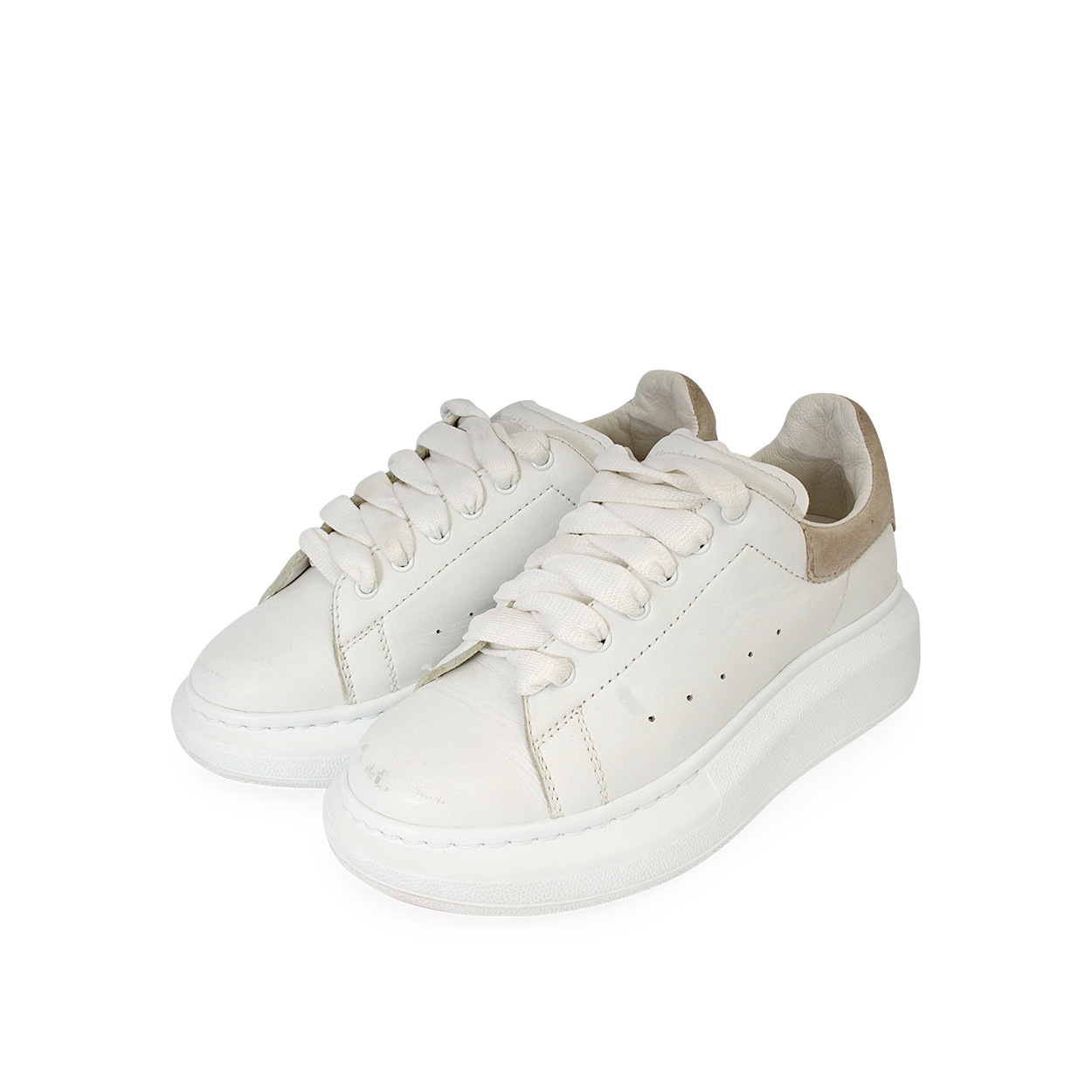 ALEXANDER MCQUEEN Leather Kids Oversized Sneakers White - S: 32 (12.5 ...