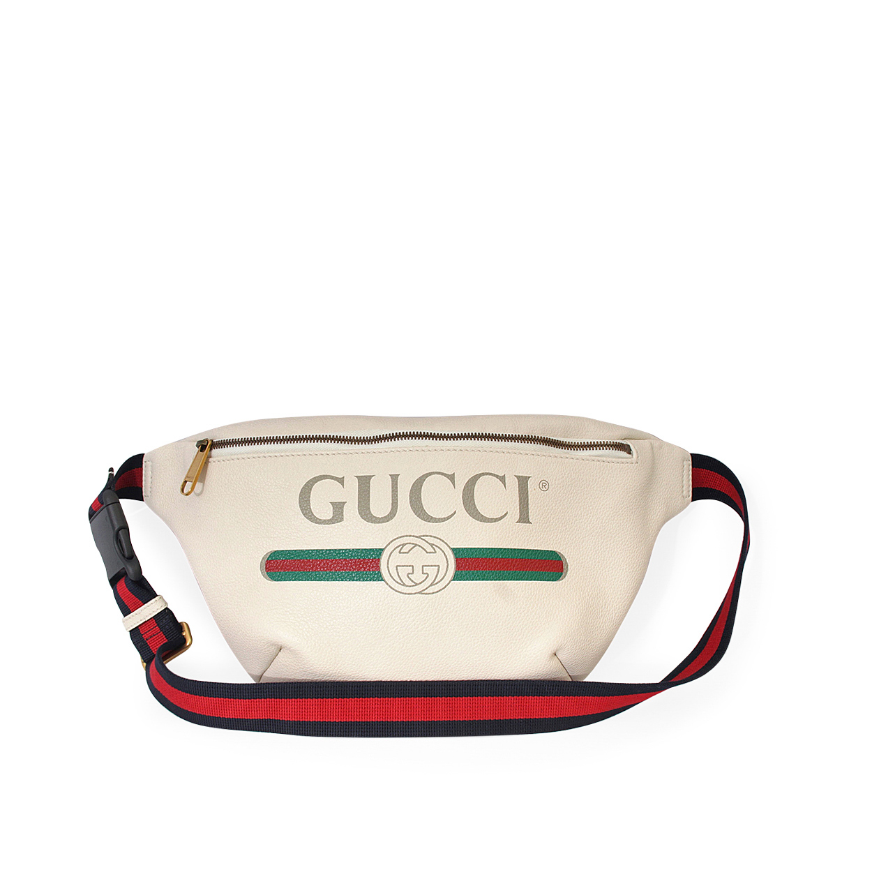 GUCCI Leather Logo Belt Bag Off-White | Luxity