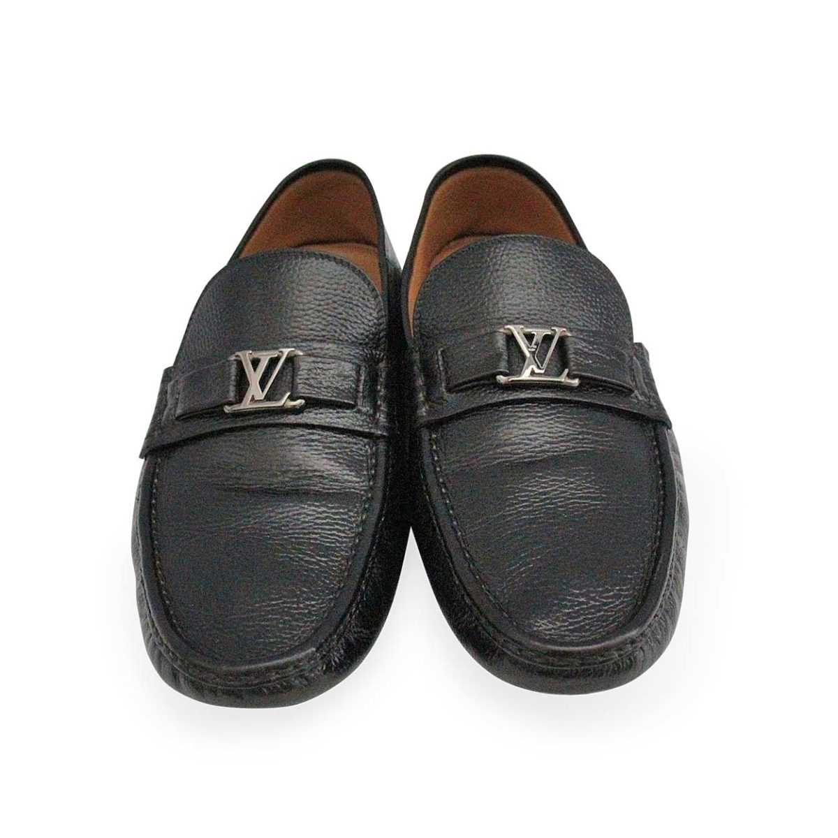 LOUIS VUITTON Glossy Leather Monte Carlo Loafers Black - S: 43 (9) | Luxity