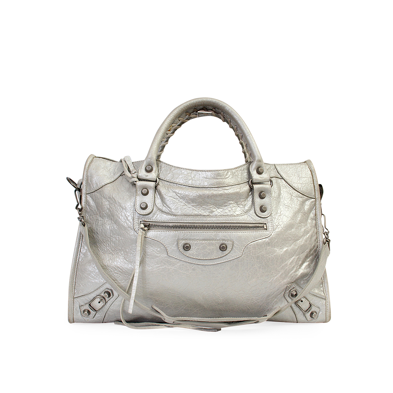 Balenciaga Releases Silver Metallic Edge City Bag for Prefall 2014   Spotted Fashion