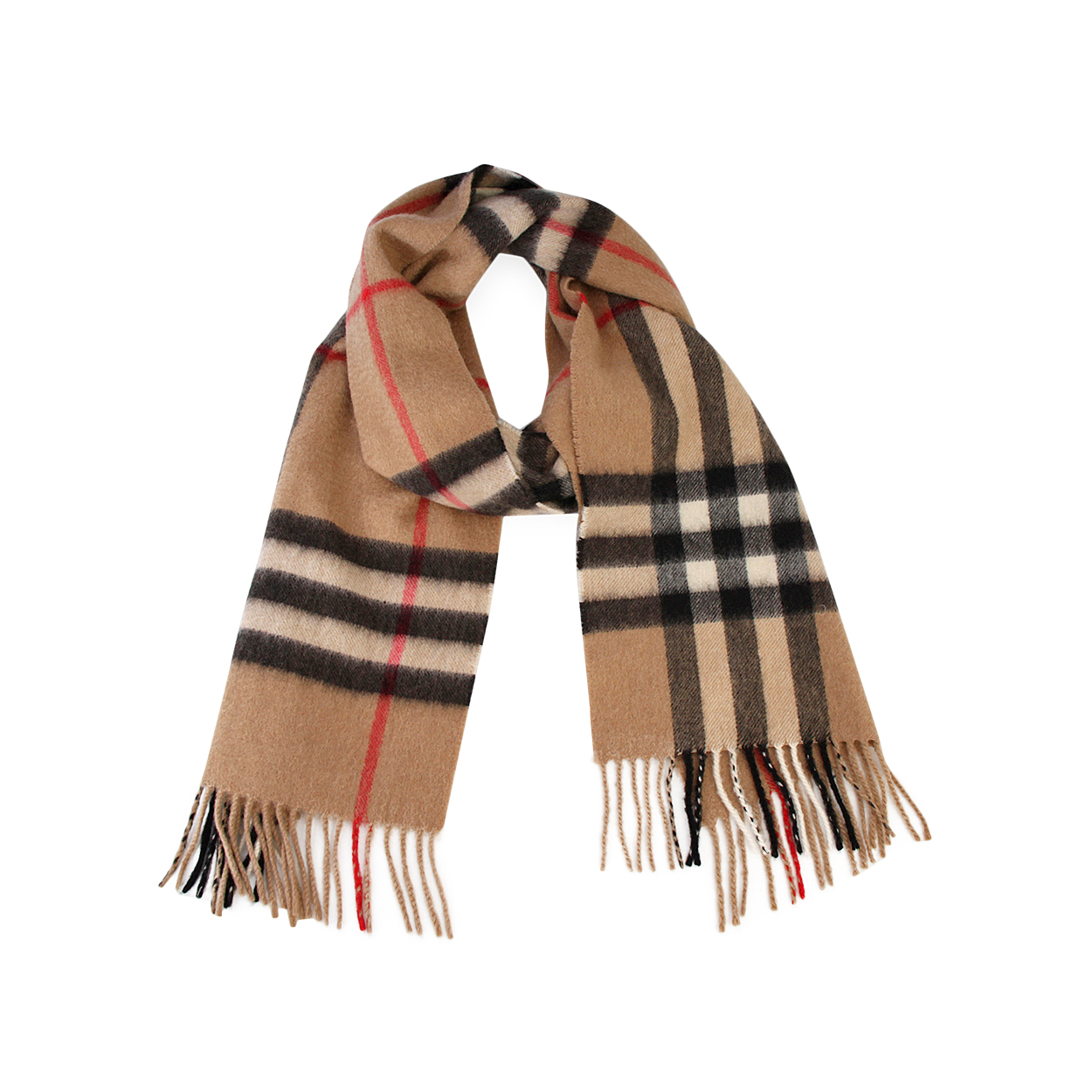 BURBERRY Cashmere Classic Check Scarf Beige | Luxity