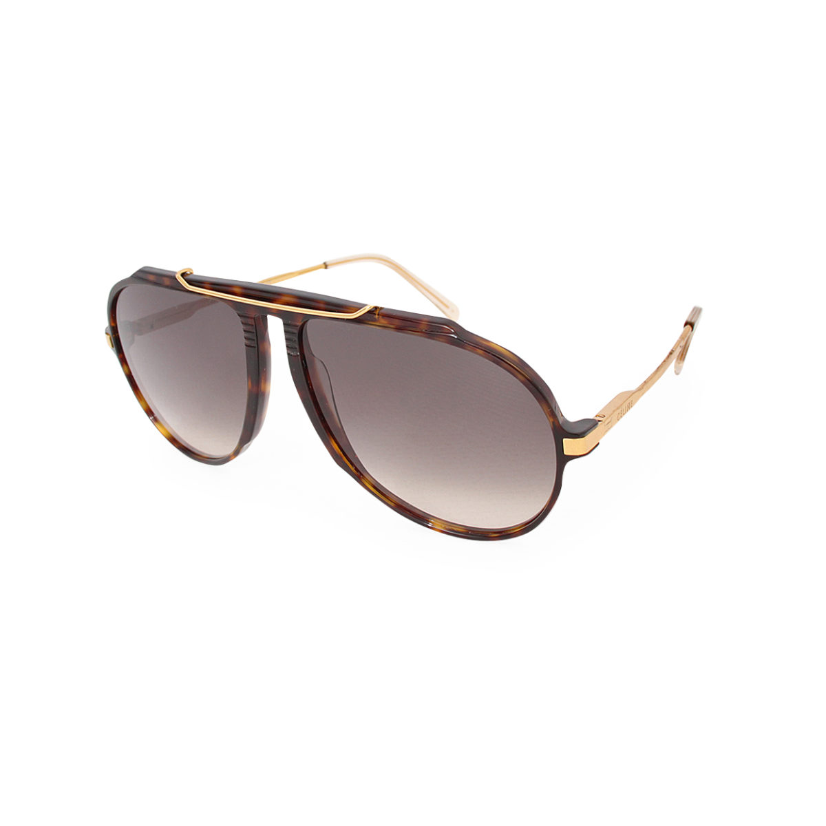 CELINE Aviator Sunglasses CL400251 Tortoise | Luxity