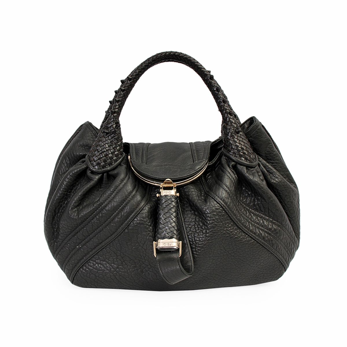 FENDI Leather Spy Bag Black | Luxity