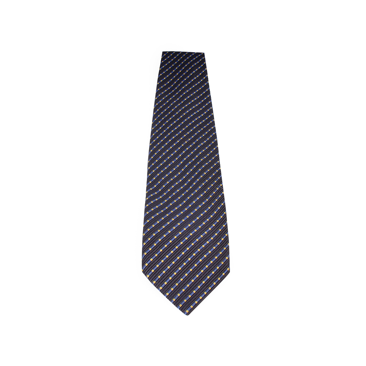 GIORGIO ARMANI Silk/Cotton Tie Blue/Yellow | Luxity