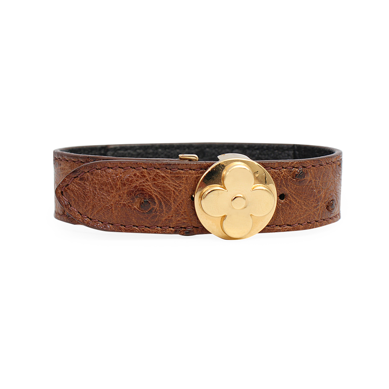LOUIS VUITTON Leather Millennium Wish Bracelet Brown | Luxity