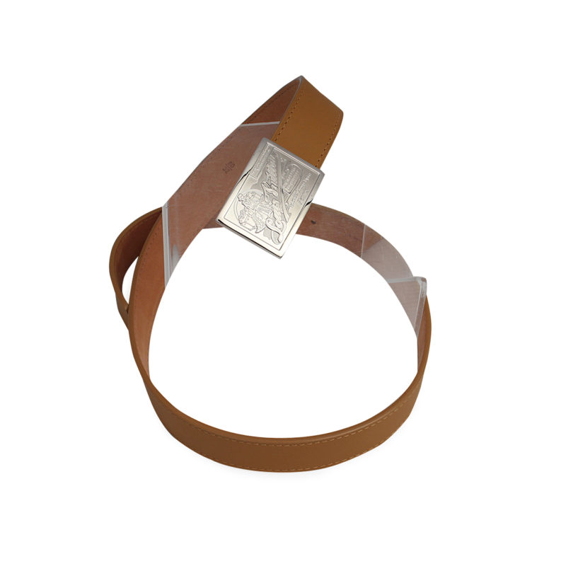 LOUIS VUITTON Leather Travelling Requisites Belt Camel - S: 80 (32) | Luxity