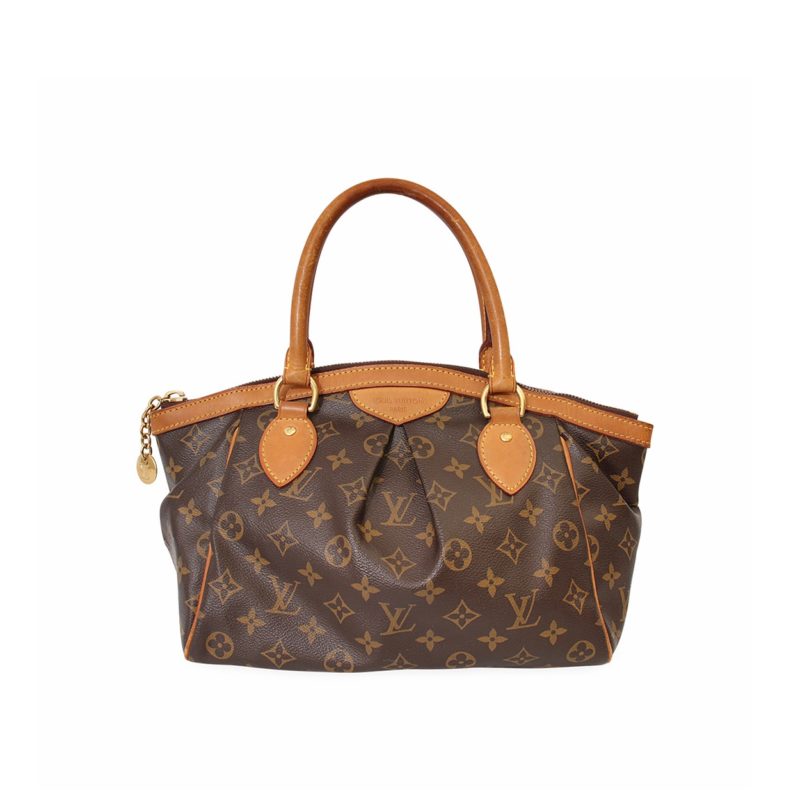 Louis Vuitton Tivoli Top Satchel Handbag Monogram Canvas PM Brown