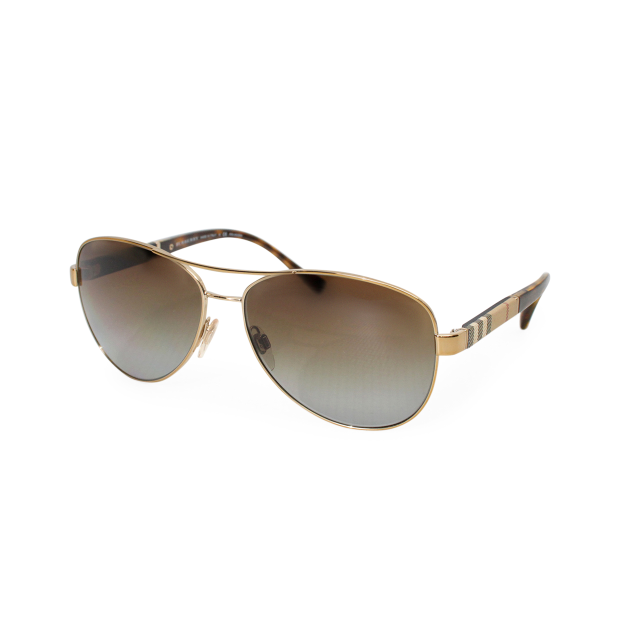 Burberry Check Sunglasses B3080 Gold Luxity