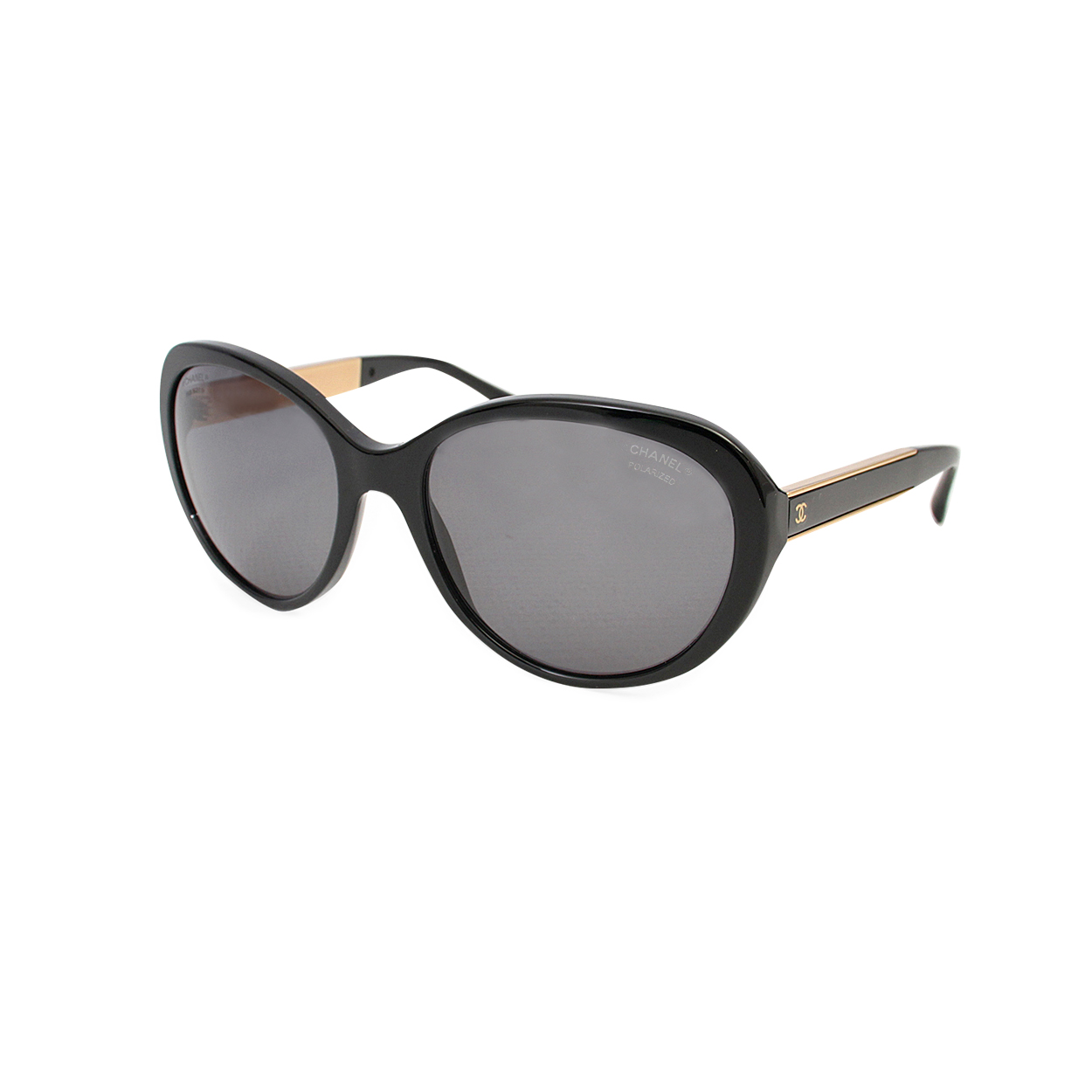 Chanel Square Sunglasses CH5487A 55 Grey  Black  Gold Polarised Sunglasses   Sunglass Hut New Zealand