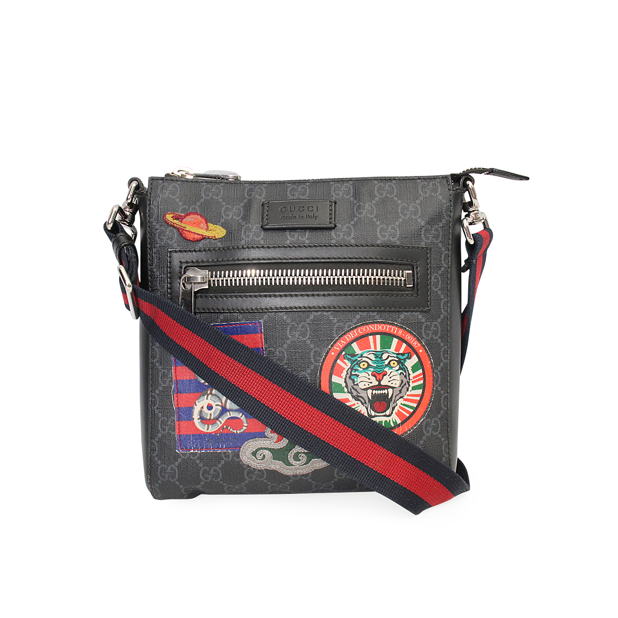 GUCCI GG Supreme Night Courrier Messenger Black | Luxity
