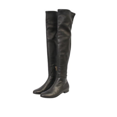 Product JIMMY CHOO Leather Over The Knee Boots Black - S: 37.5 (4.5)