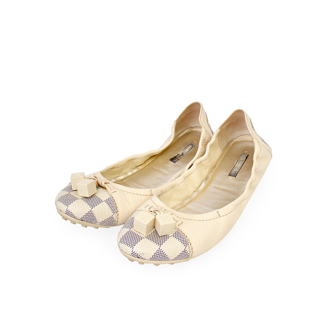 VUITTON Damier Azur Lovely Flats - (6) | Luxity