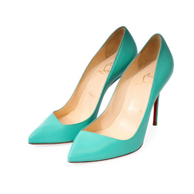 Product CHRISTIAN LOUBOUTIN Leather Corneille Pumps Turquoise - S: 35.5 (3)
