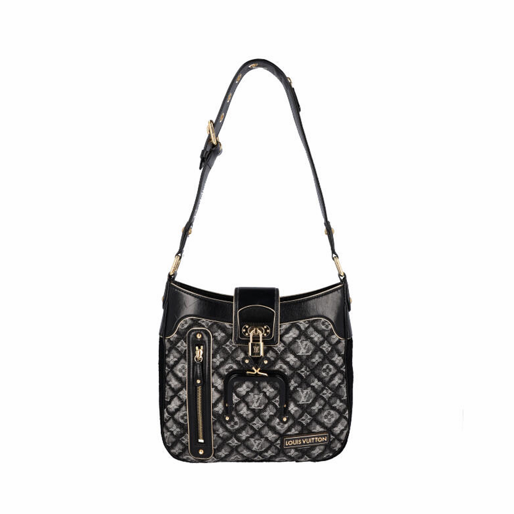 Louis Vuitton Limited Edition Black Quilted Monogram Denim Musette Bag -  Yoogi's Closet