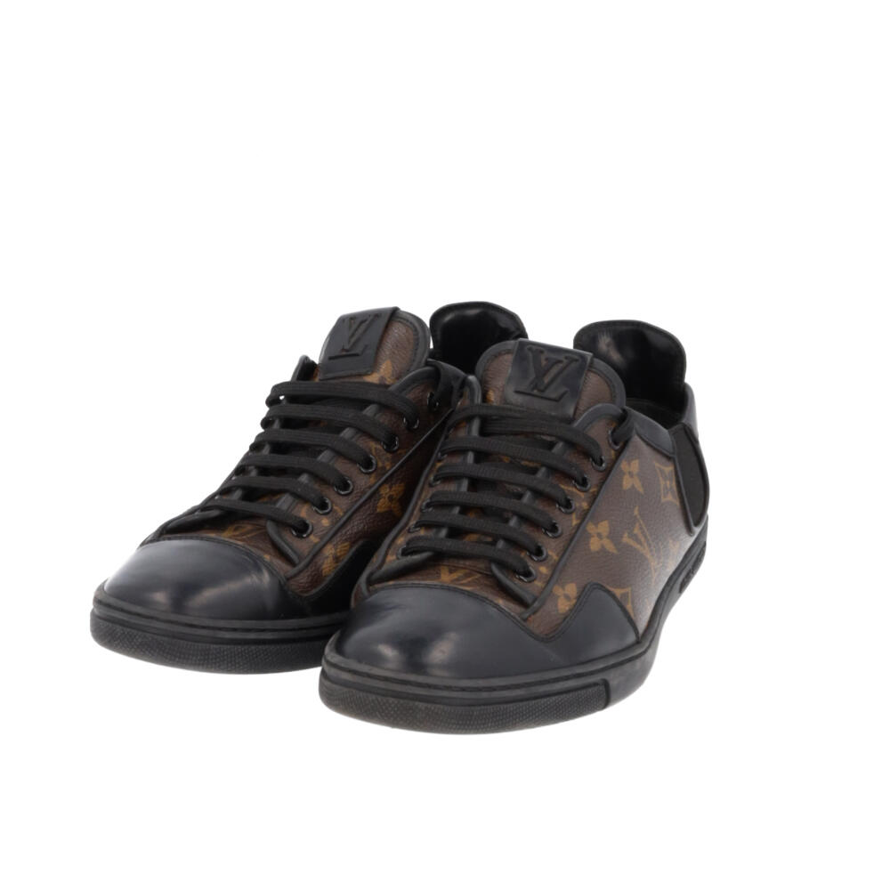 LOUIS VUITTON Monogram/Leather Slalom Sneakers Black - S: 39.5 (6