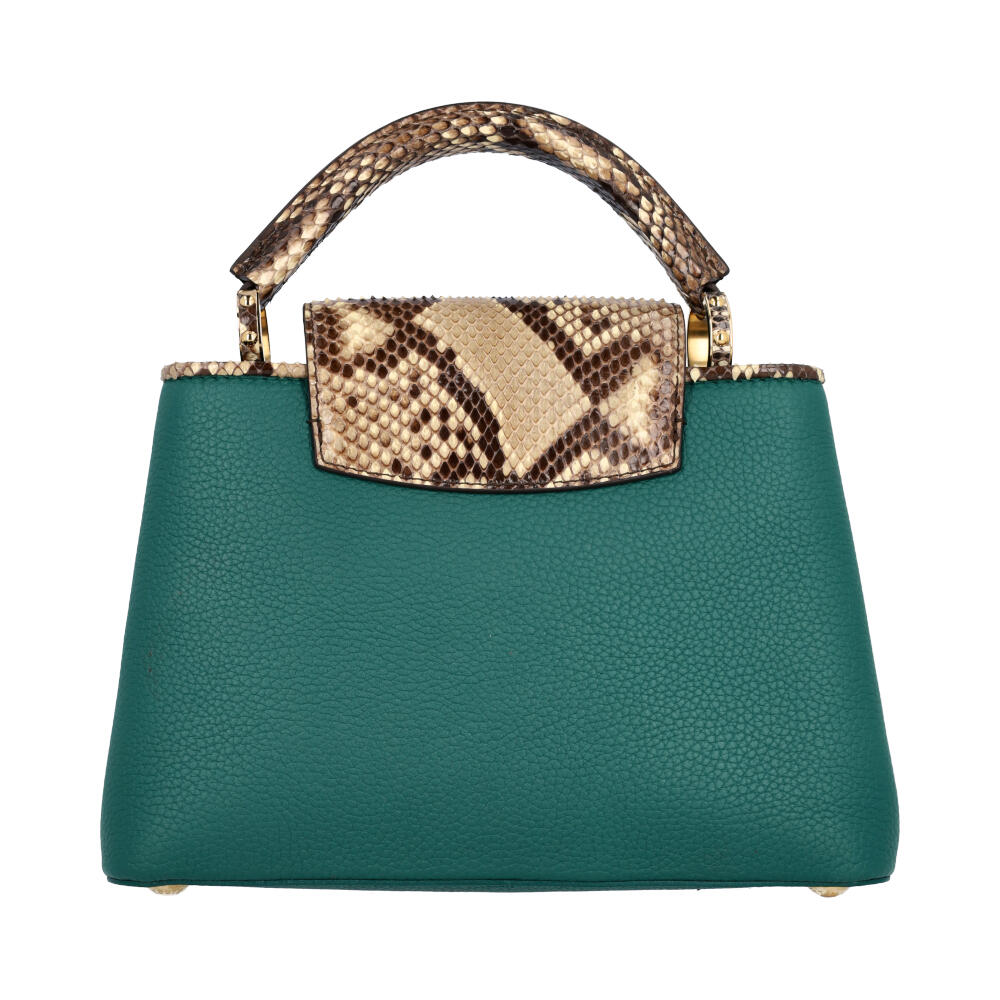 LOUIS VUITTON Python/Leather Capucines BB Emerald Green | Luxity