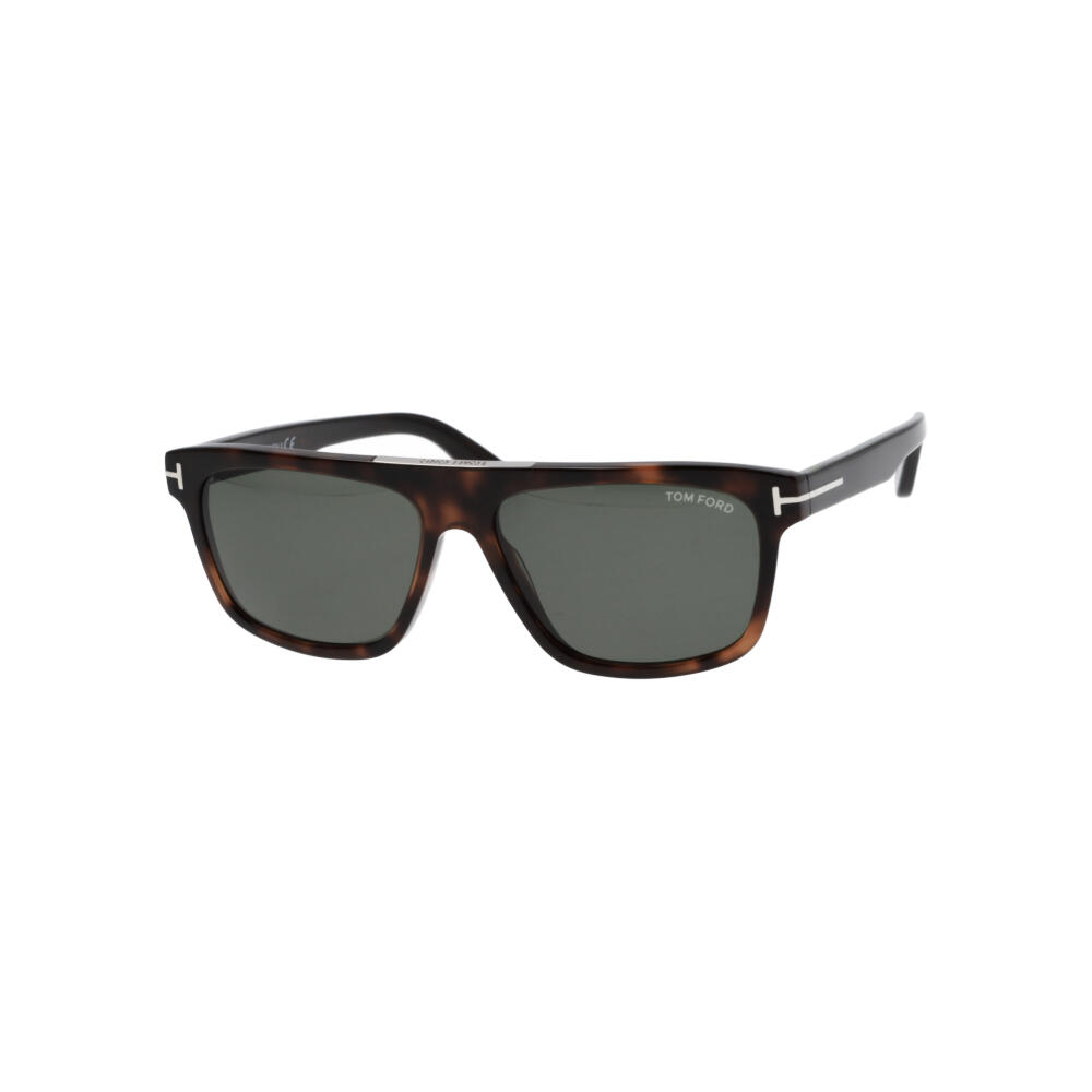 Tom Ford Rectangular Sunglasses TF628 Cecilio-02 01E Black/Gold 57mm FT0628