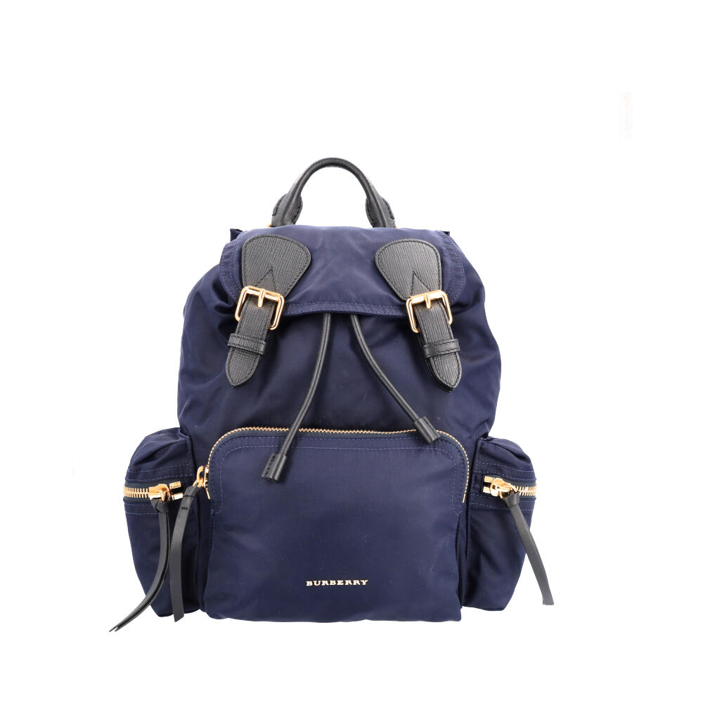 BURBERRY Nylon/Leather Large Rucksack Navy | Luxity