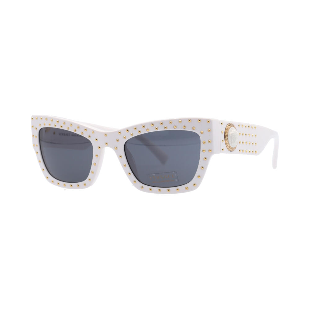 VERSACE Studded Sunglasses MOD 4358 White NEW Luxity