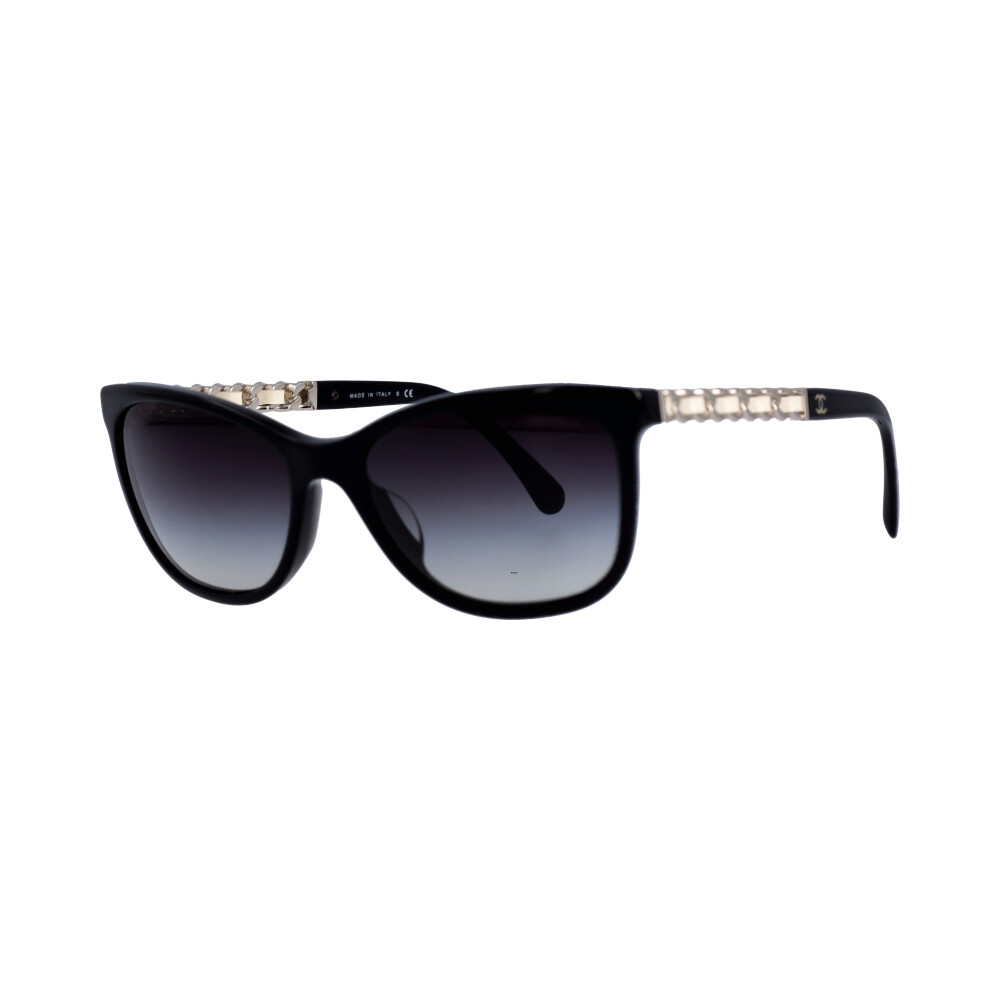 CHANEL Chain Link Sunglasses 5260-Q Black/White | Luxity