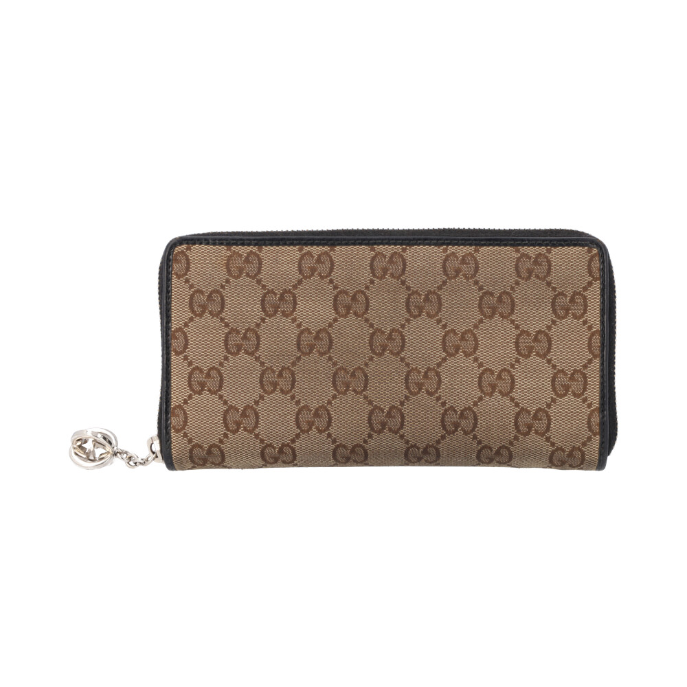 GUCCI GG Zip Around Wallet Beige/Black | Luxity