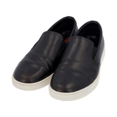 Product PRADA Leather Slip-On Sneakers Black - S: 40.5 (7)