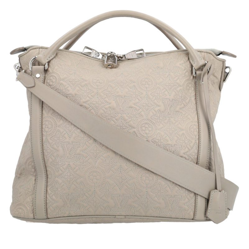 LOUIS VUITTON Monogram Leather Antheia Ixia MM Gris Clair