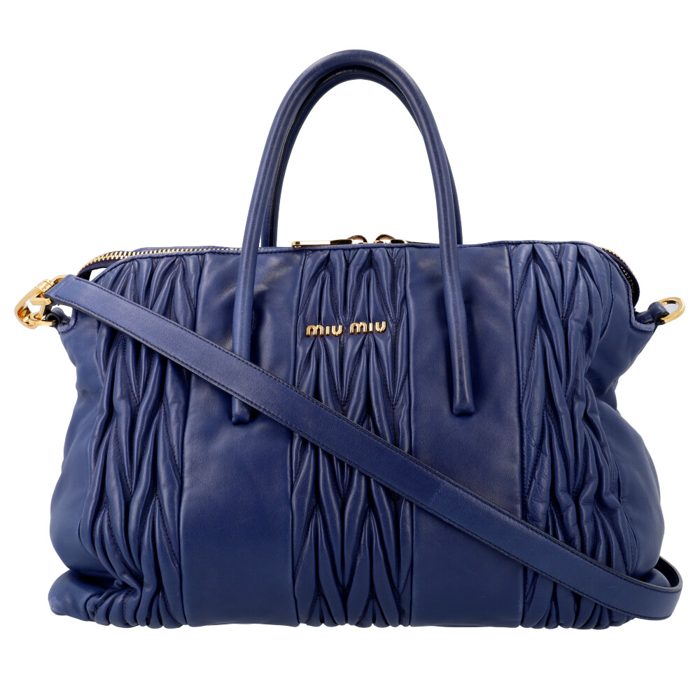 MIU MIU Matelasse Large Tote Blue | Luxity