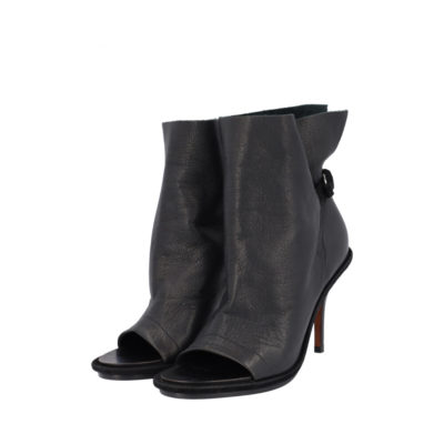 Product BALENCIAGA Leather Glove Open Toe Ankle Boots Black - S: 36 (3.5)