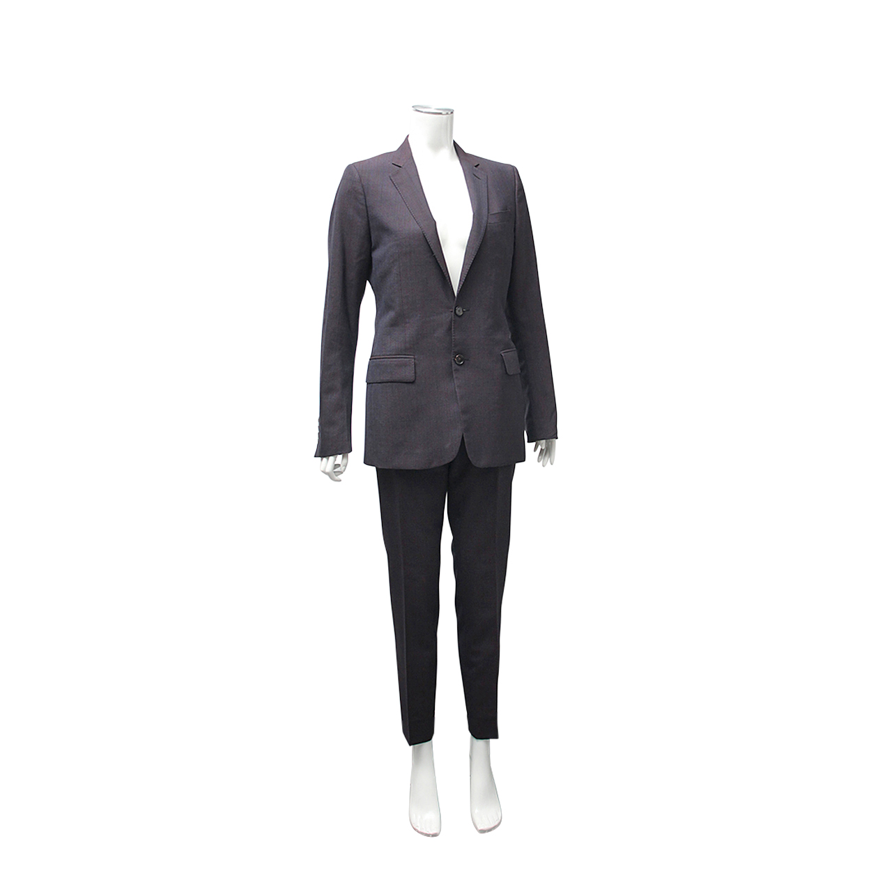 BURBERRY Wool Check Suit Navy | Luxity