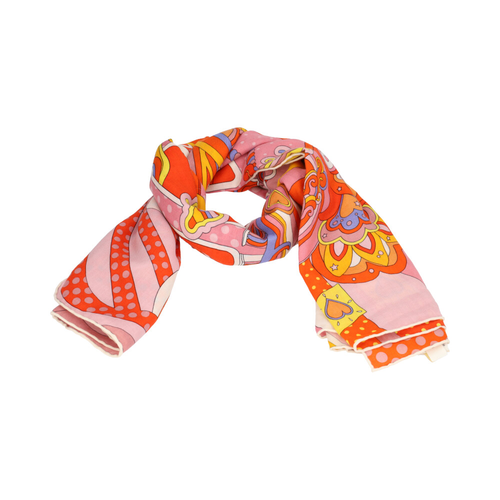 HERMES Faubourg Rainbow Silk/Cashmere Scarf Multicolour | Luxity