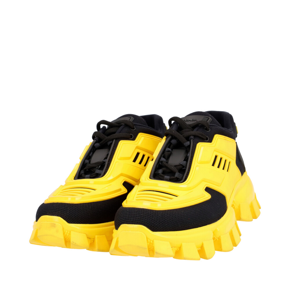 PRADA Rubber/Mesh Cloudbust Thunder Sneakers Black/Yellow - S: 38(5) |  Luxity