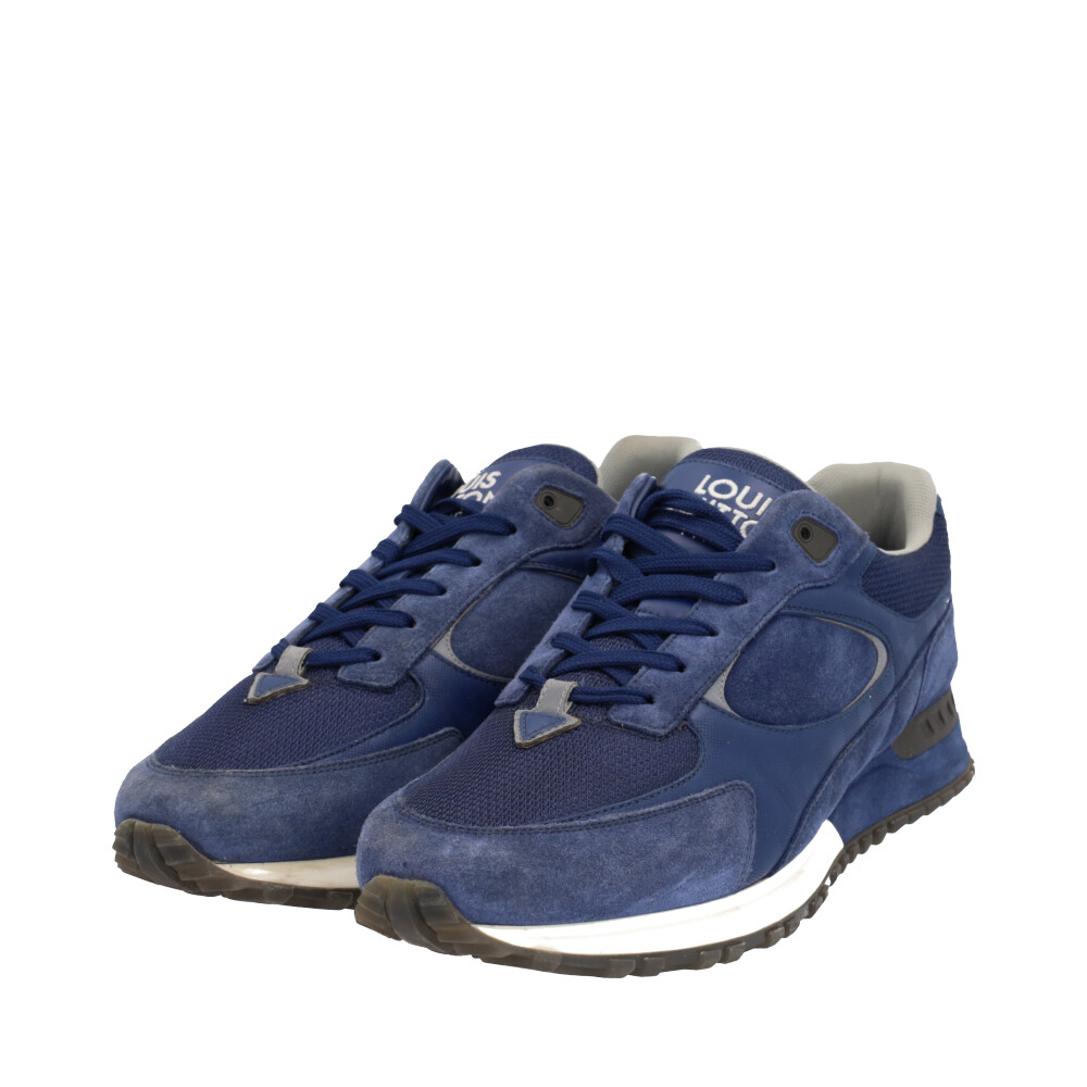 LOUIS VUITTON Suede Run Away Sneakers Blue - S: 40.5 (7)