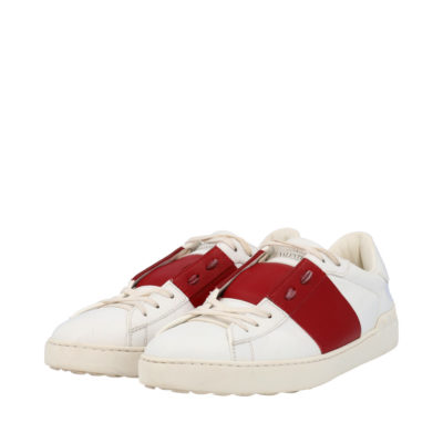 Product VALENTINO GARAVANI Leather Band Sneakers White/Crimson - S: 43 (9)