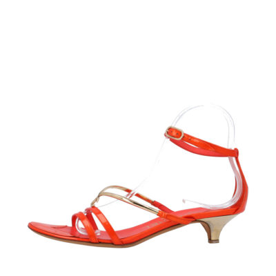 Product CHANEL Patent Kitten Heel Sandals Orange - S: 38 (5)